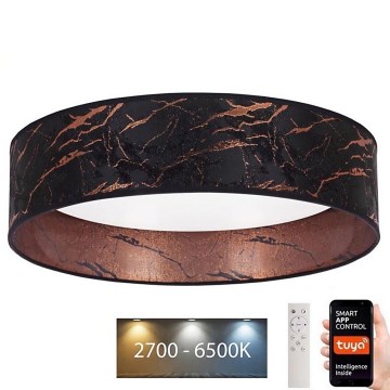 Brilagi - LED dæmpbar loftlampe VELVET SMART LED/24W/230V Ø 45 cm 2700-6500K Wi-Fi Tuya sort/kobber + fjernbetjening