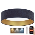 Brilagi - LED dæmpbar loftlampe VELVET SMART LED/36W/230V Ø 55 cm 2700-6500K Wi-Fi Tuya blå/guld + fjernbetjening