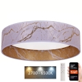 Brilagi - LED Dæmpbar Loftlampe VELVET SMART LED/36W/230V Ø 55 cm 2700-6500K Wi-Fi Tuya hvid/guld + fjernbetjening