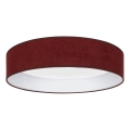 Brilagi - LED dæmpbar loftlampe VELVET SMARTIX LED/36W/230V 3000-6000K Ø 55 cm vinrød Wi-Fi Tuya Beacon + fjernbetjening