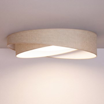 BRILAGI - LED dæmpbar loftlampe VELVET TWIST LED/36W/230V 3000-6000K Ø 65 cm Wi-Fi Tuya Beacon beige + fjernbetjening