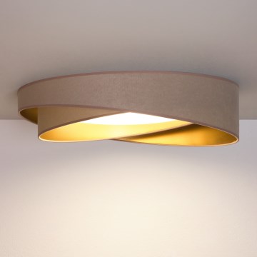 BRILAGI - LED dæmpbar loftlampe VELVET TWIST LED/36W/230V 3000-6000K Ø 65 cm Wi-Fi Tuya Beacon beige/guld + fjernbetjening