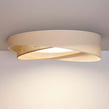 BRILAGI - LED dæmpbar loftlampe VELVET TWIST LED/36W/230V 3000-6000K Ø 65 cm Wi-Fi Tuya Beacon creme/beige + fjernbetjening