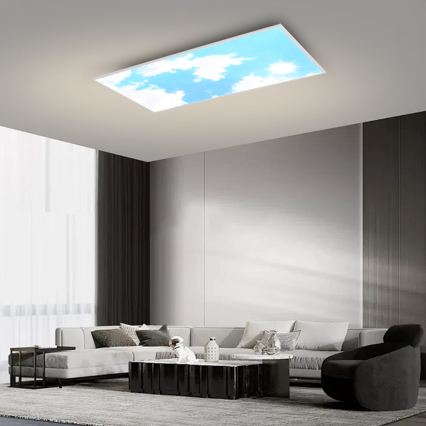 Brilagi - LED-dæmpbart loftarmatur SLIMFRAME SKY LED/80W/230V 120x60 cm 3000-6000K sølv/blå + fjernbetjening