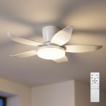 Brilagi - LED dæmpbar loftventilator LED/32W/230V 3000-6500K Ø 95 cm hvid + fjernbetjening