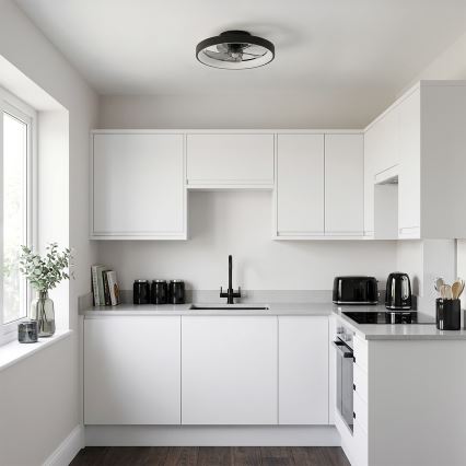 Brilagi - LED-dæmpbar loftventilator LED/34W/230V Ø 50 cm sort + fjernbetjening