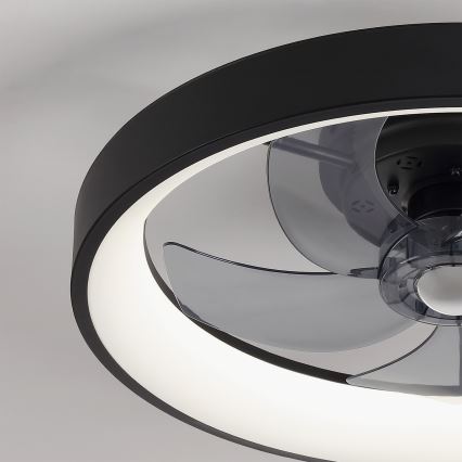 Brilagi - LED-dæmpbar loftventilator LED/34W/230V Ø 50 cm sort + fjernbetjening