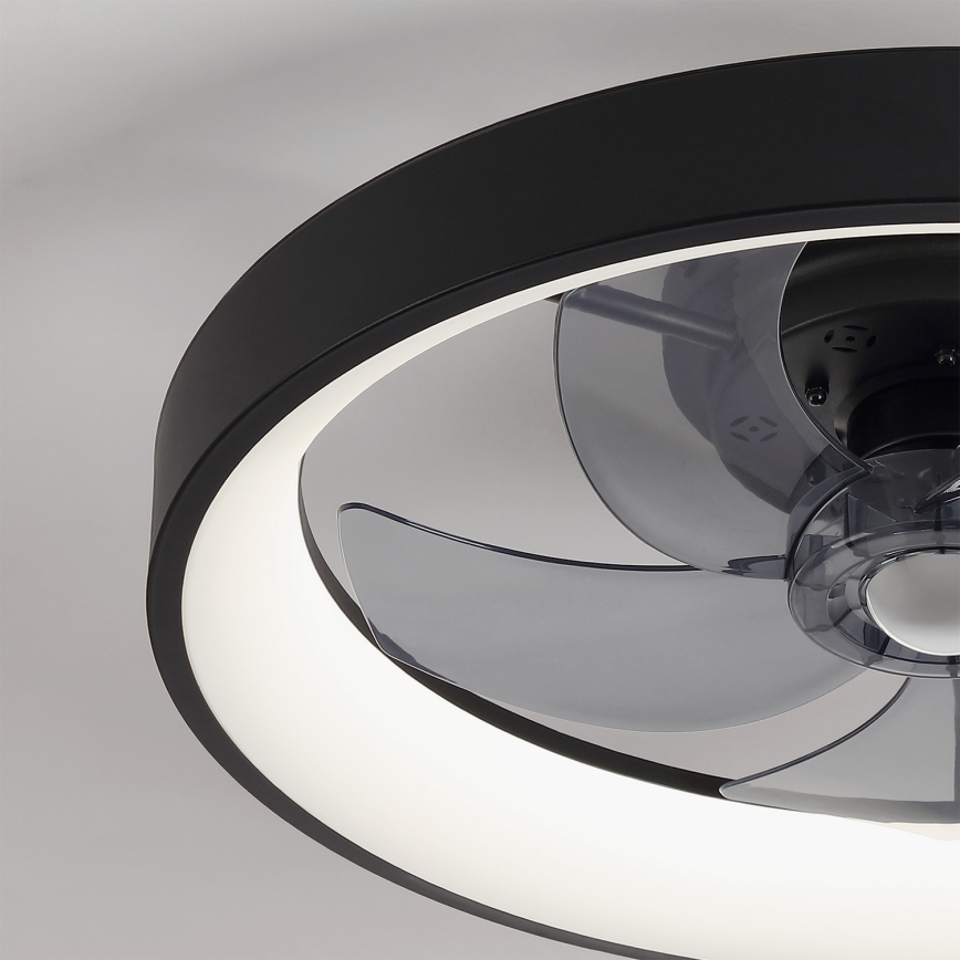 Brilagi - LED-dæmpbar loftventilator LED/34W/230V Ø 50 cm sort + fjernbetjening