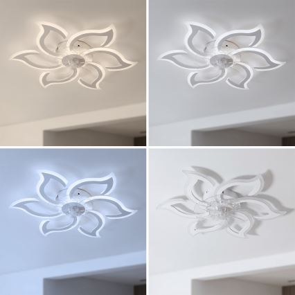 Brilagi - Dæmpbar LED-loftventilator LED/34W/230V 3000-6500K Ø 83 cm hvid + fjernbetjening