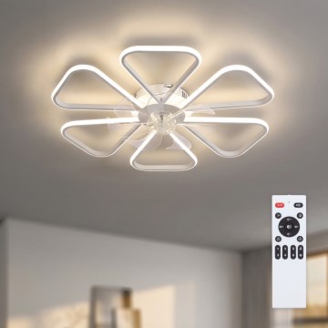 Brilagi - LED-dæmpbar loftventilator LED/38W/230V 3000-6500K Ø 76 cm hvid + fjernbetjening