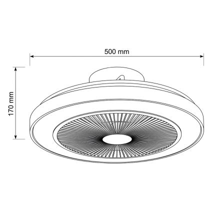 Brilagi - LED-dæmpbar loftventilator LED/38W/230V 50 cm hvid/brun + fjernbetjening