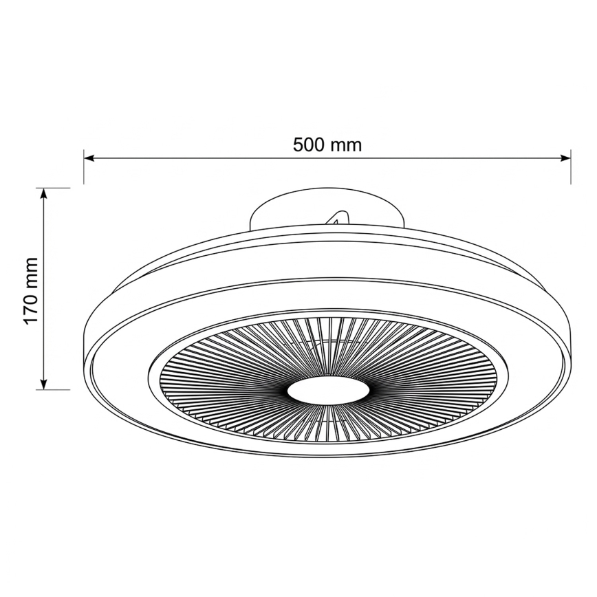 Brilagi - LED-dæmpbar loftventilator LED/38W/230V 50 cm hvid/brun + fjernbetjening