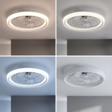 Brilagi - LED-dæmpbar loftventilator LED/40W/230V 3000-6500K Ø 48 cm hvid + fjernbetjening