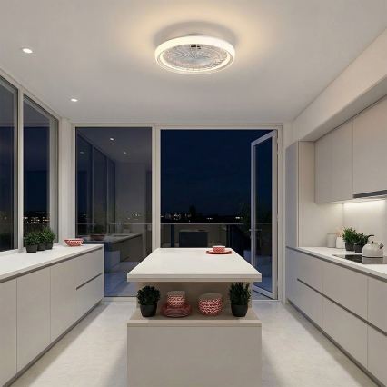 Brilagi - LED-dæmpbar loftventilator LED/40W/230V 3000-6500K Ø 48 cm hvid + fjernbetjening