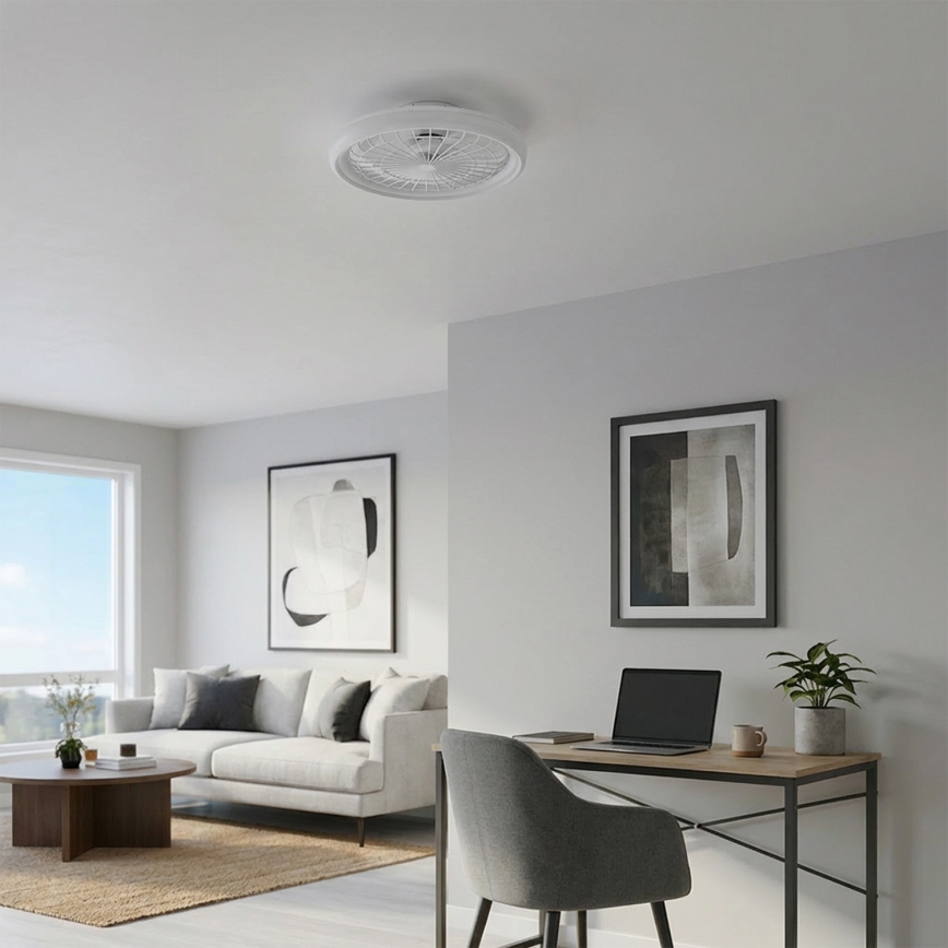 Brilagi - LED-dæmpbar loftventilator LED/40W/230V 3000-6500K Ø 48 cm hvid + fjernbetjening