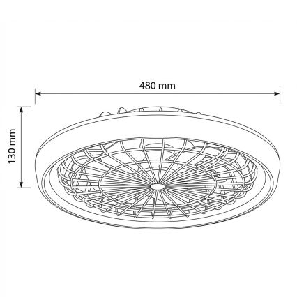 Brilagi - LED-dæmpbar loftventilator LED/40W/230V 3000-6500K Ø 48 cm hvid + fjernbetjening