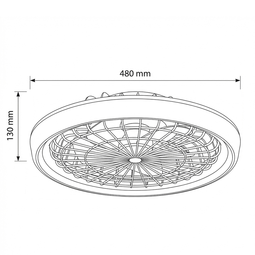 Brilagi - LED-dæmpbar loftventilator LED/40W/230V 3000-6500K Ø 48 cm hvid + fjernbetjening