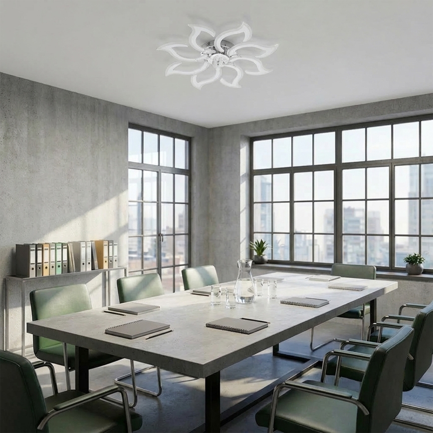 Brilagi - Dæmpbar LED-loftventilator LED/44W/230V Ø 90 cm hvid + fjernbetjening