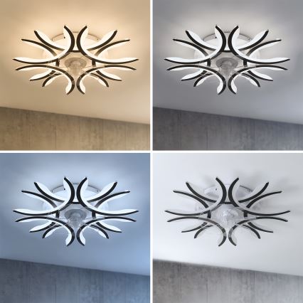 Brilagi - LED-dæmpbar loftventilator LED/70W/230V Ø 76 cm sort + fjernbetjening