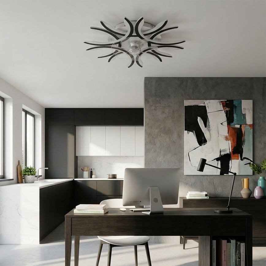 Brilagi - LED-dæmpbar loftventilator LED/70W/230V Ø 76 cm sort + fjernbetjening