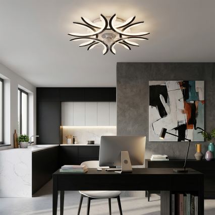 Brilagi - LED-dæmpbar loftventilator LED/70W/230V Ø 76 cm sort + fjernbetjening