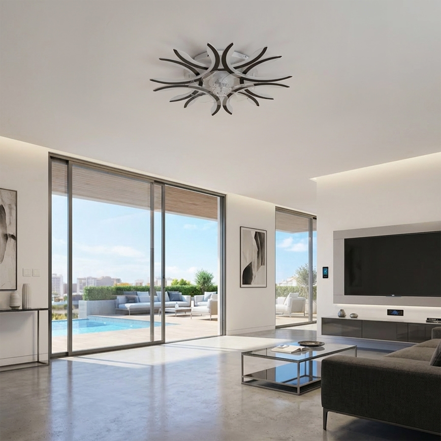 Brilagi - LED-dæmpbar loftventilator LED/70W/230V Ø 76 cm sort + fjernbetjening