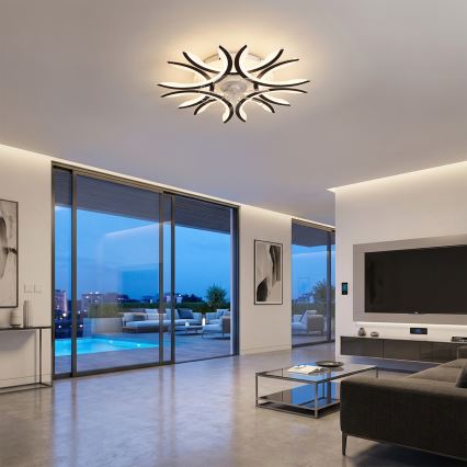 Brilagi - LED-dæmpbar loftventilator LED/70W/230V Ø 76 cm sort + fjernbetjening