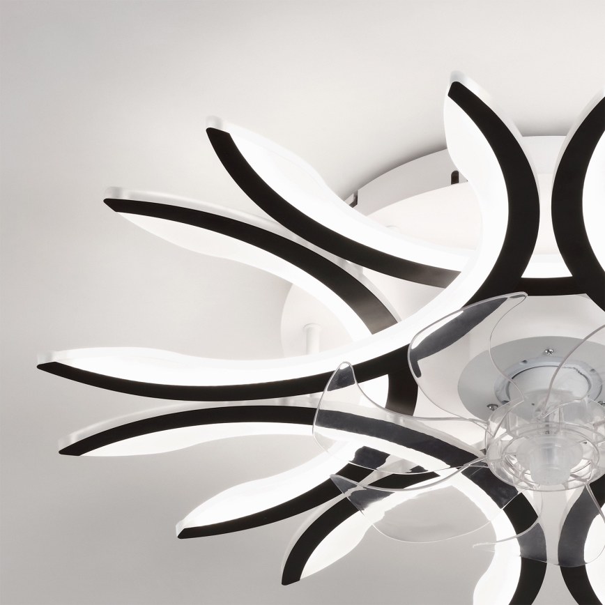 Brilagi - LED-dæmpbar loftventilator LED/70W/230V Ø 76 cm sort + fjernbetjening