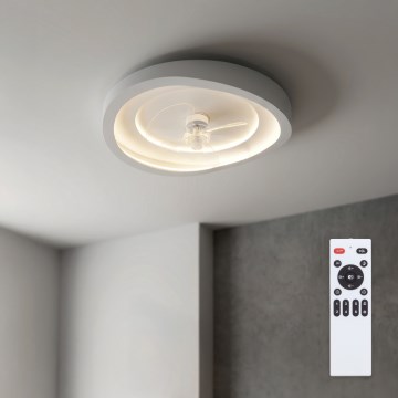 Brilagi - LED-dæmpbar loftventilator LED/80W/230V Ø 50 cm hvid + fjernbetjening