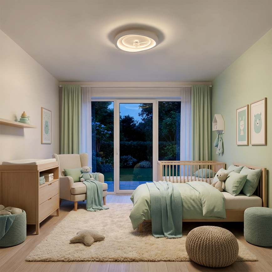 Brilagi - LED-dæmpbar loftventilator LED/80W/230V Ø 50 cm hvid + fjernbetjening