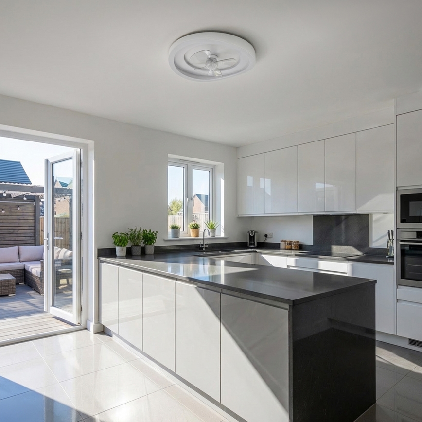 Brilagi - LED-dæmpbar loftventilator LED/80W/230V Ø 50 cm hvid + fjernbetjening