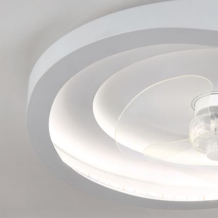Brilagi - LED-dæmpbar loftventilator LED/80W/230V Ø 50 cm hvid + fjernbetjening