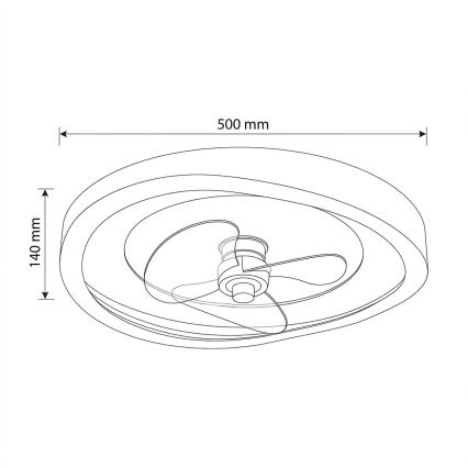 Brilagi - LED-dæmpbar loftventilator LED/80W/230V Ø 50 cm hvid + fjernbetjening