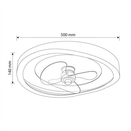 Brilagi - LED Dæmpbar loftventilator LED/80W/230V 3000-6500K Ø 50 cm hvid + fjernbetjening