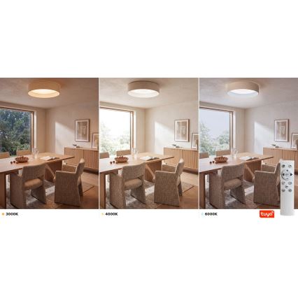 Brilagi - LED dæmpbar loftlampe VELVET SMARTIX STARS LED/24W/230V 3000-6000K Ø 45 cm cremefarvet Wi-Fi Tuya Beacon + fjernbetjening