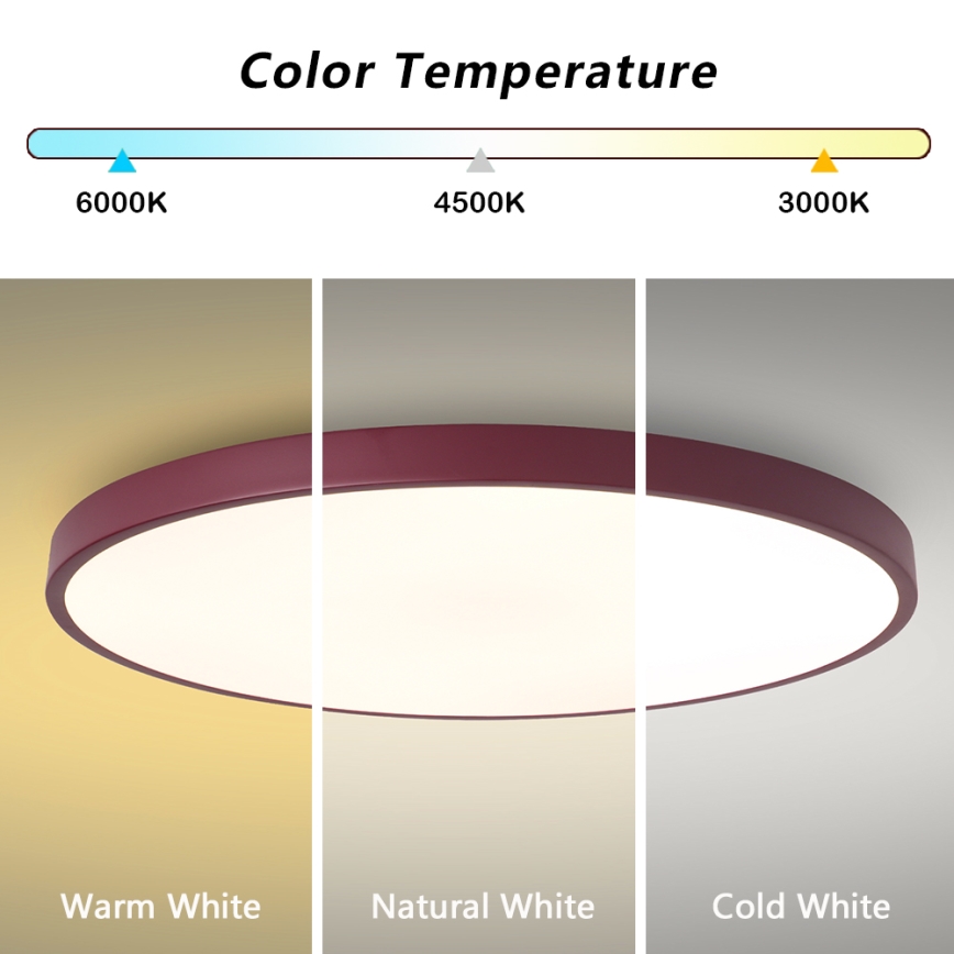 Brilagi - Dæmpbar LED-armatur POOL SMART LED/100W/230V Ø 80 cm 3000–6000K Wi‑Fi Tuya + fjernbetjening bordeaux