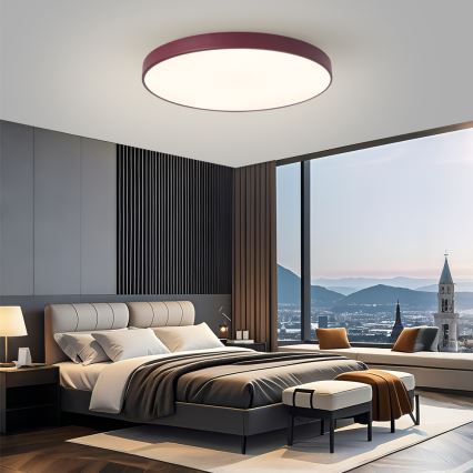 Brilagi - Dæmpbar LED-armatur POOL SMART LED/100W/230V Ø 80 cm 3000–6000K Wi‑Fi Tuya + fjernbetjening bordeaux