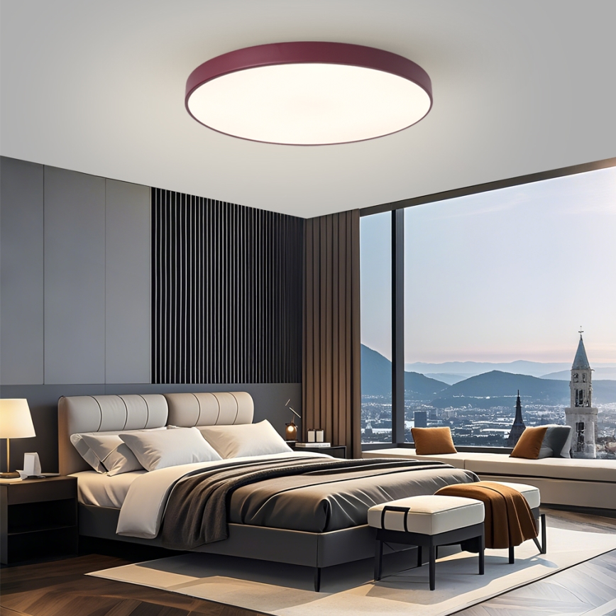 Brilagi - Dæmpbar LED-armatur POOL SMART LED/100W/230V Ø 80 cm 3000–6000K Wi‑Fi Tuya + fjernbetjening bordeaux