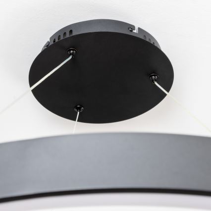 Brilagi - Dæmpbar LED-pendel med wireophæng FALCON II LED/108W/230V 3000-6500K Ø 80 cm sort + fjernbetjening