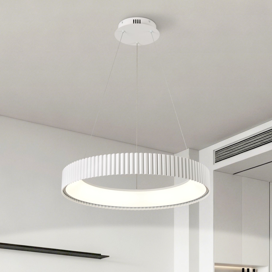 Brilagi - Dæmpbar LED-pendel på wire FALCON MODERN LED/54W/230V Ø 60 cm hvid + fjernbetjening