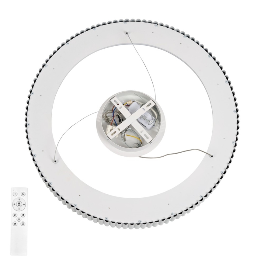 Brilagi - Dæmpbar LED-pendel på wire FALCON MODERN LED/54W/230V Ø 60 cm hvid + fjernbetjening