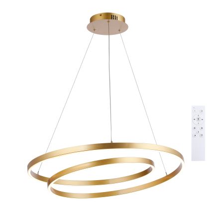Brilagi - TWISTER LED-dæmpbar pendel med wire LED/75W/230V 3000-6000K Ø 70 cm guld + fjernbetjening