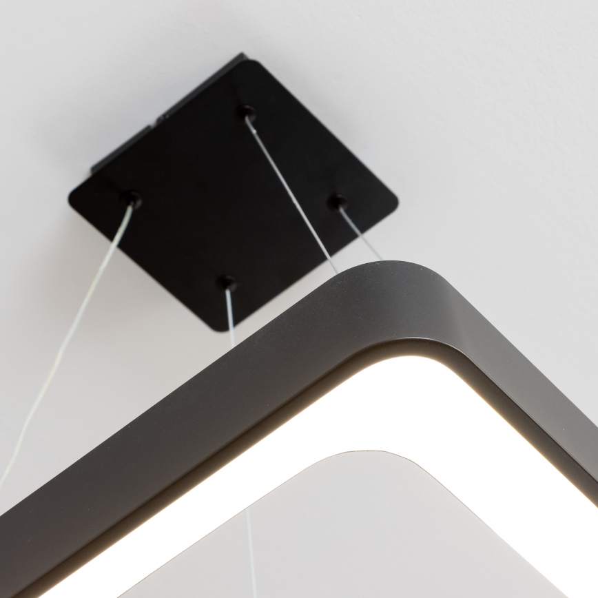 Brilagi - LED-dæmpbar pendel på kabel FALCON II LED/80W/230V 3000-6500K 40x40 cm sort + fjernbetjening