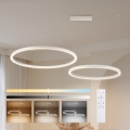 Brilagi - LED-dæmpbar lysekrone på wire PORTOFINO LED/98W/230V 3000-6000K hvid + fjernbetjening