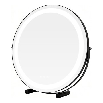 Brilagi - LED dæmpbar makeup-spejl FLORIDA LED/17W/230V 3000/4000/6500K Ø 42 cm sort