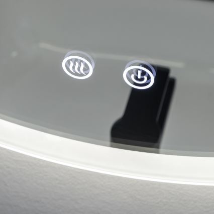 Brilagi - LED Opvarmet badeværelsesspejl CLARA ECO LED/12W/230V pr. 60 cm IP44 CRI 90 dæmpbart + CCT