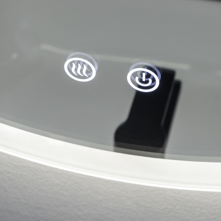 Brilagi - LED Opvarmet badeværelsesspejl CLARA ECO LED/12W/230V pr. 60 cm IP44 CRI 90 dæmpbart + CCT