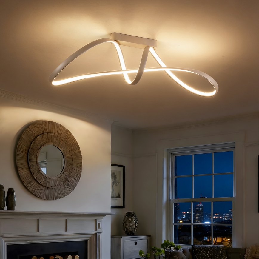 Brilagi - Dæmpbar LED-plafondlampe TWISTER LED/60W/230V 3000-6000K beige + fjernbetjening