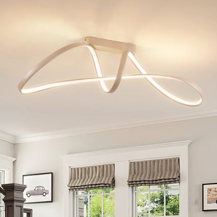 Brilagi - Dæmpbar LED-plafondlampe TWISTER LED/60W/230V 3000-6000K beige + fjernbetjening