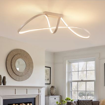 Brilagi - Dæmpbar LED-plafondlampe TWISTER LED/60W/230V 3000-6000K beige + fjernbetjening